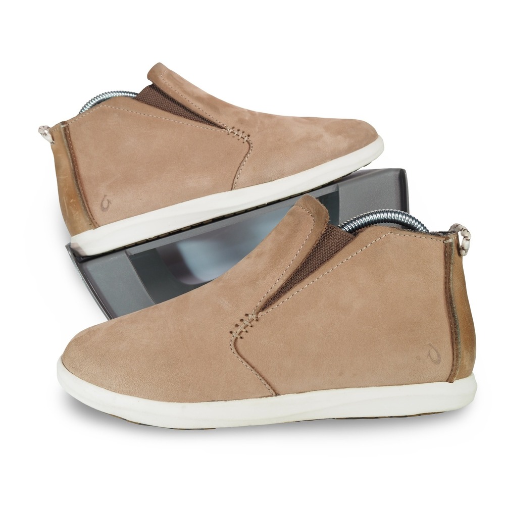 OluKai Hawai'iloa Manu Hope Leather Women Size‎ 6 Tan Ankle Boots 20397-TG18